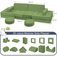 22Pcs Modular Kids Play Couch - Kids Couch for Playroom Bedroom Living Rooms 500+DIY Creativing Couch for Inspiring Child 2