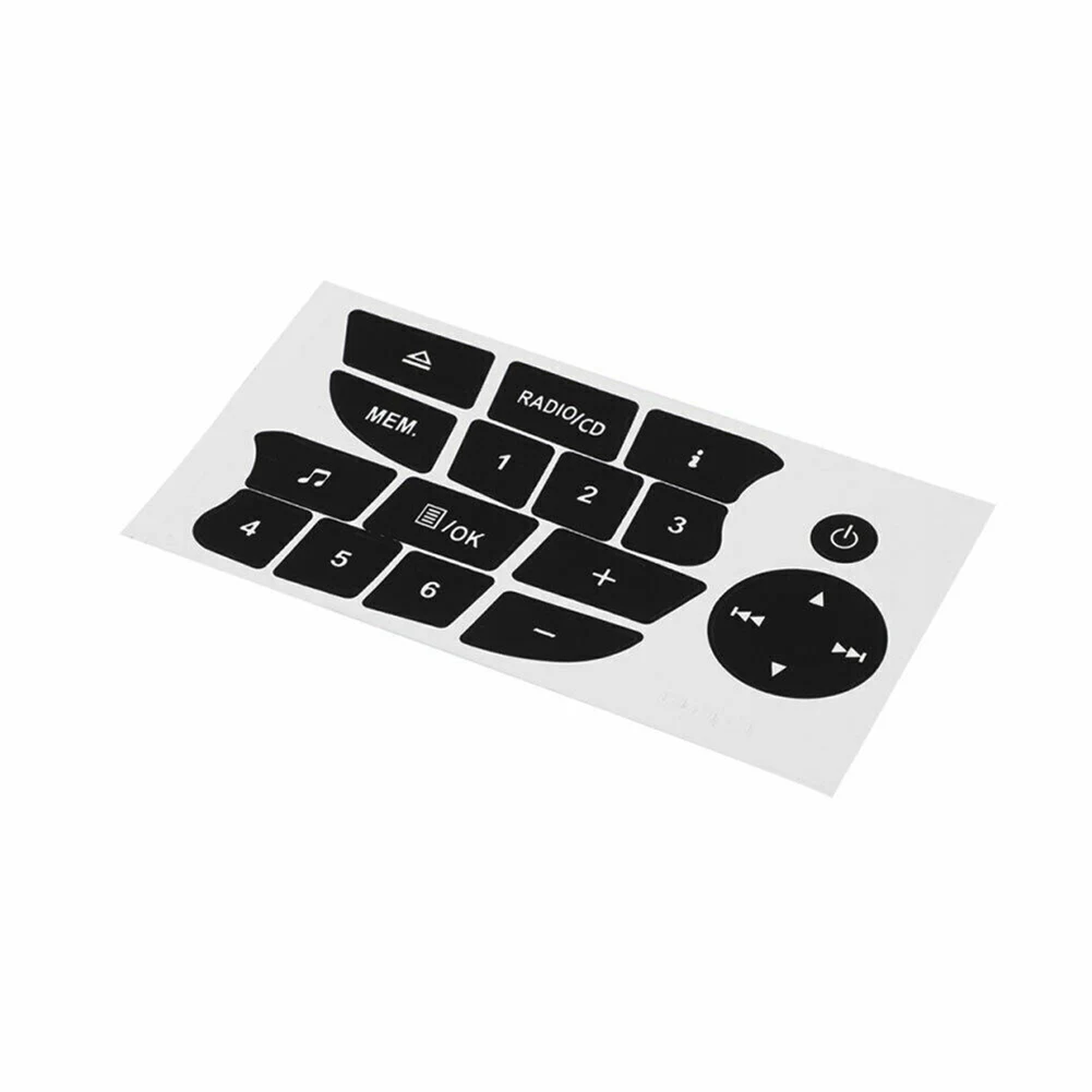 

1pcs Black Radio CD Aufkleber Reparatur Getragen Knopf Schalter For Renault Megan Clio Parts Accessories