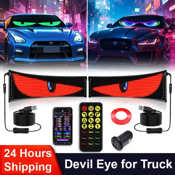 Schermo LED Flessibile per Auto Segnale per Camion Occhi RGB LED Matrice Pixel Pannello Segnale Auto Animazione Telecomando Display Flessibile Luce USB 5V Supporta Francese/Spagnolo/Portoghese/Arabo/Vietnamita