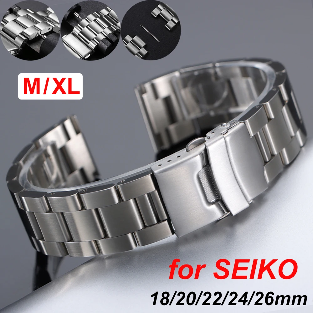 Discounted Wholesale Stainless Steel 24 mm Watch Band Replacement JJU52_K0031075 main image 1