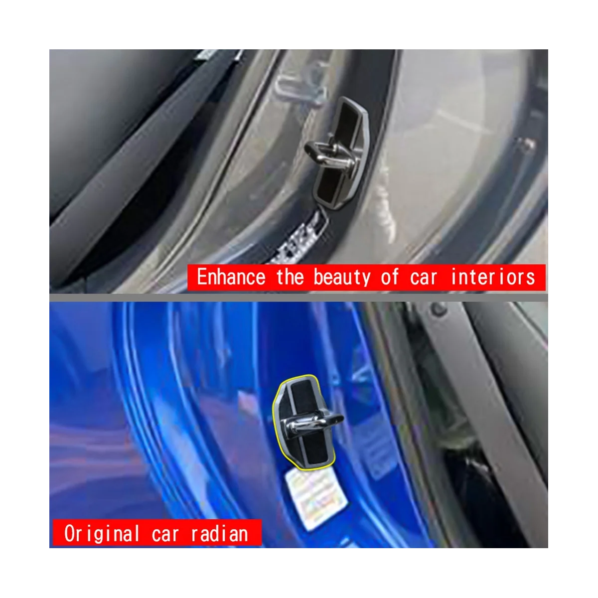 Car Door Lock Protection Cover Stabilizer Latches for Subaru All Series 4 Set car door lock damper car interior accessories car door lock cover car exterior accessories car door protection pad car door cover