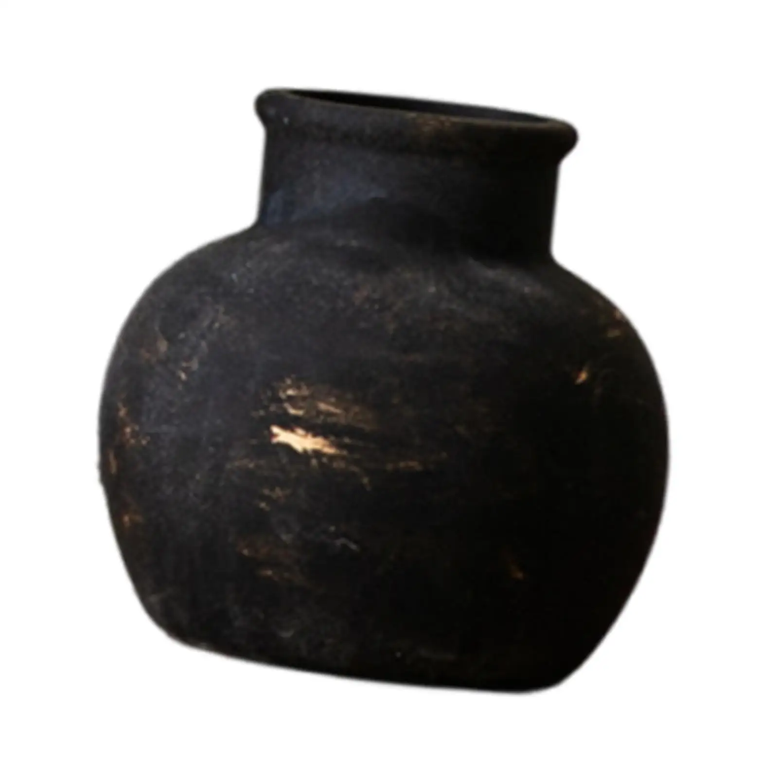Rustic Ceramic Vase Decorative Wabi Sabi Vase Desktop Farmhouse Flower Vase for Fireplace Housewarming Living Room Office Party