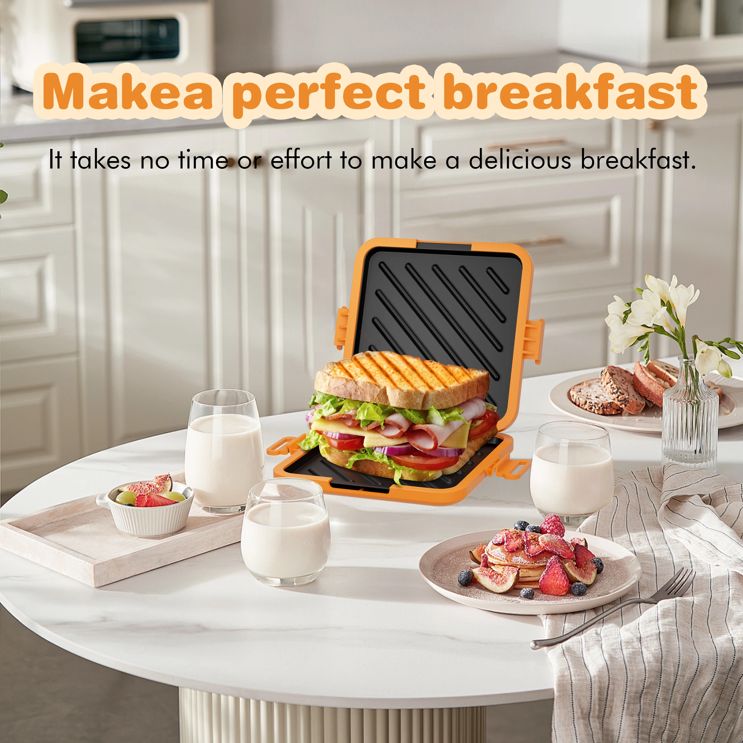 Microwave Sandwich Maker Pan – Quick, Crispy Toast Baking Tray, Non-Stick, Food-Grade Iron, Ideal for BBQ, Sausages, Chicken Win 5