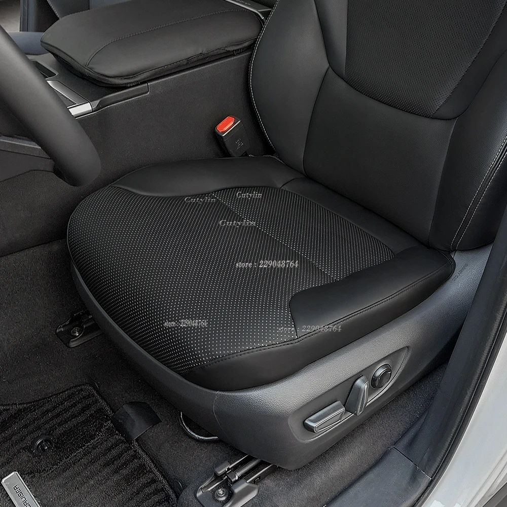 Toyota Prado LC250 2024 2025 자동차 시트 커버 PU 가죽 패드 매트 자동차 앞 시트 커버 사계절 안티 슬립 매트