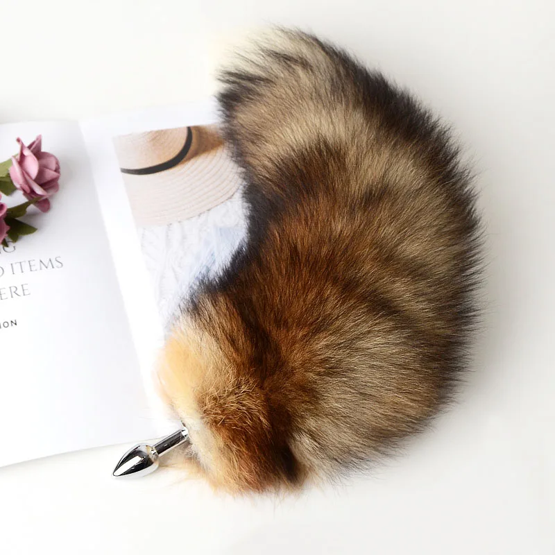 Atdalāmas Real Fox Cosplay Butt Plug Tail Tail Produkti Anālās seksa rotaļlietas sievietēm Pāriem Sexy Shop_voghion.com