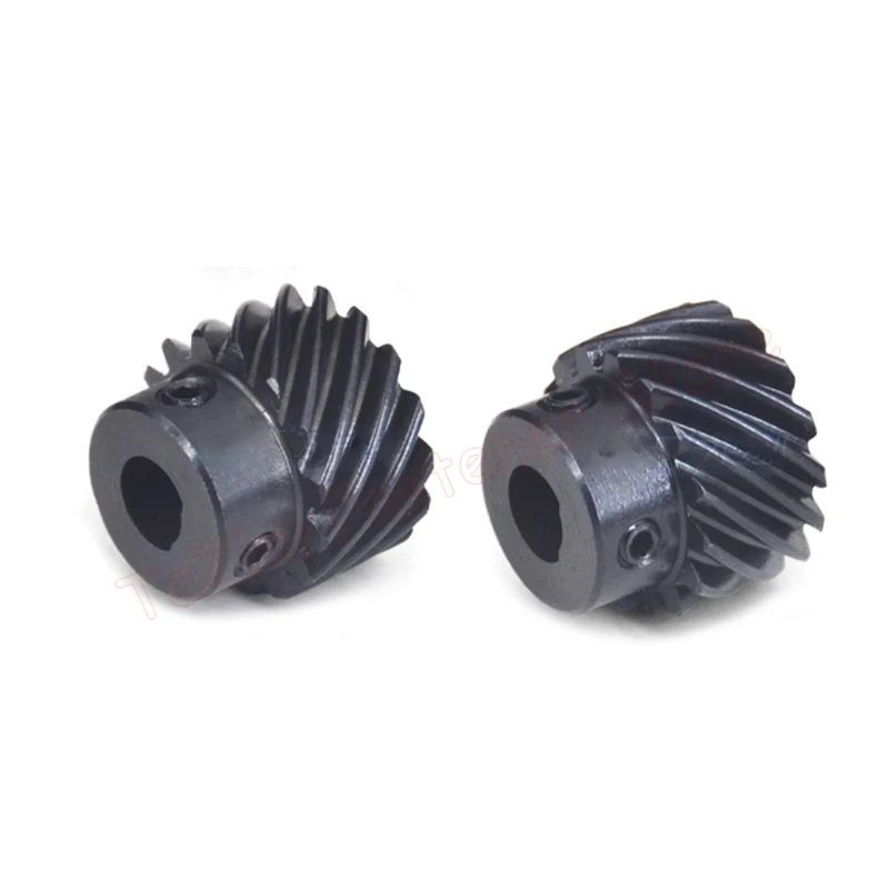 45 Degree Helical Gear 12 13 14 15 16 18 20 Teeth 45# Steel Gear D Hole 5x4.5/6x5.5/8x7/8x7.5/10x9mm Left/Right Spiral 1pc 1M