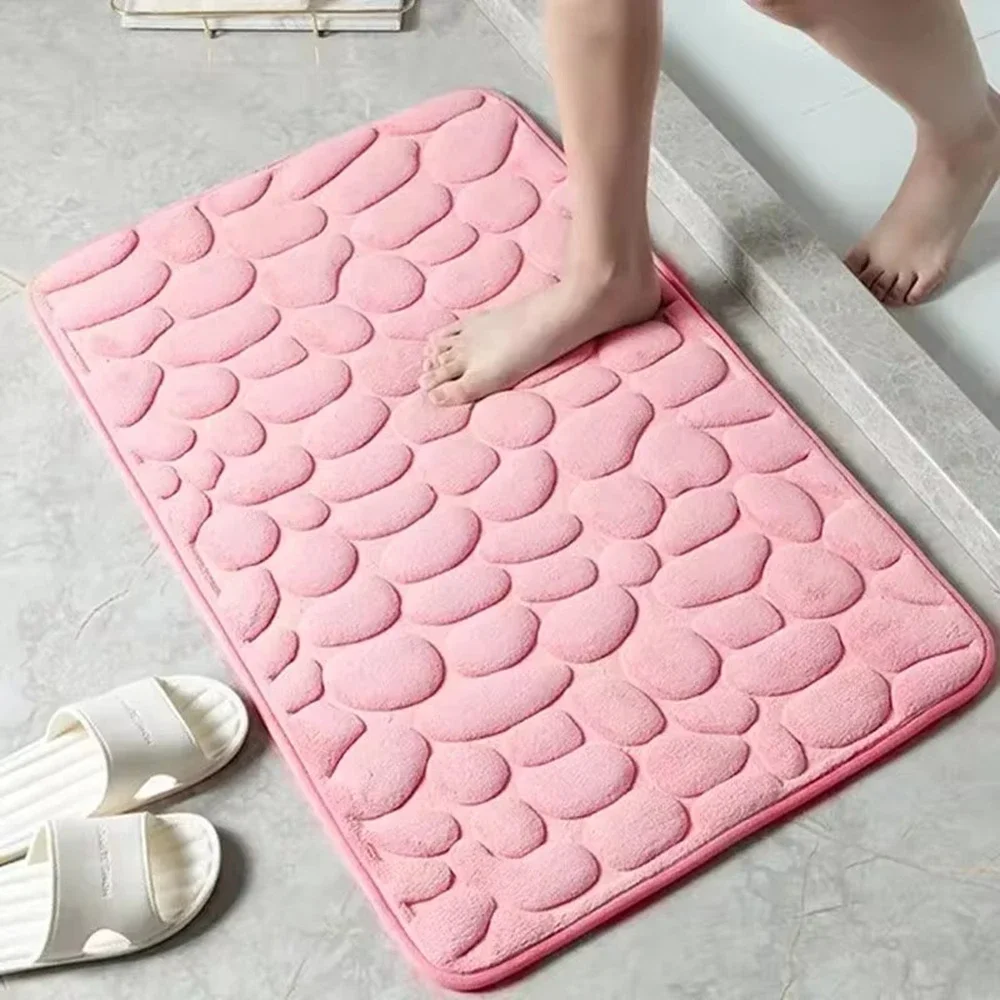 Foot Mat Coral Fleece Floor Mat Household Memory Foam Embroidered Bathroom Thickened Absorbent Floor Mat Door Foot Mat Coral Fleece Floor Mat Household Memory Foam Embroidered Bathroom Thickened Absorbent Floor Mat Door