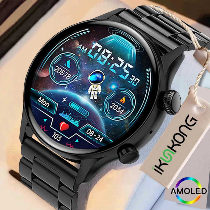 New Nfc Smart Watches Men Amoled Screen Always On Display Bluetooth