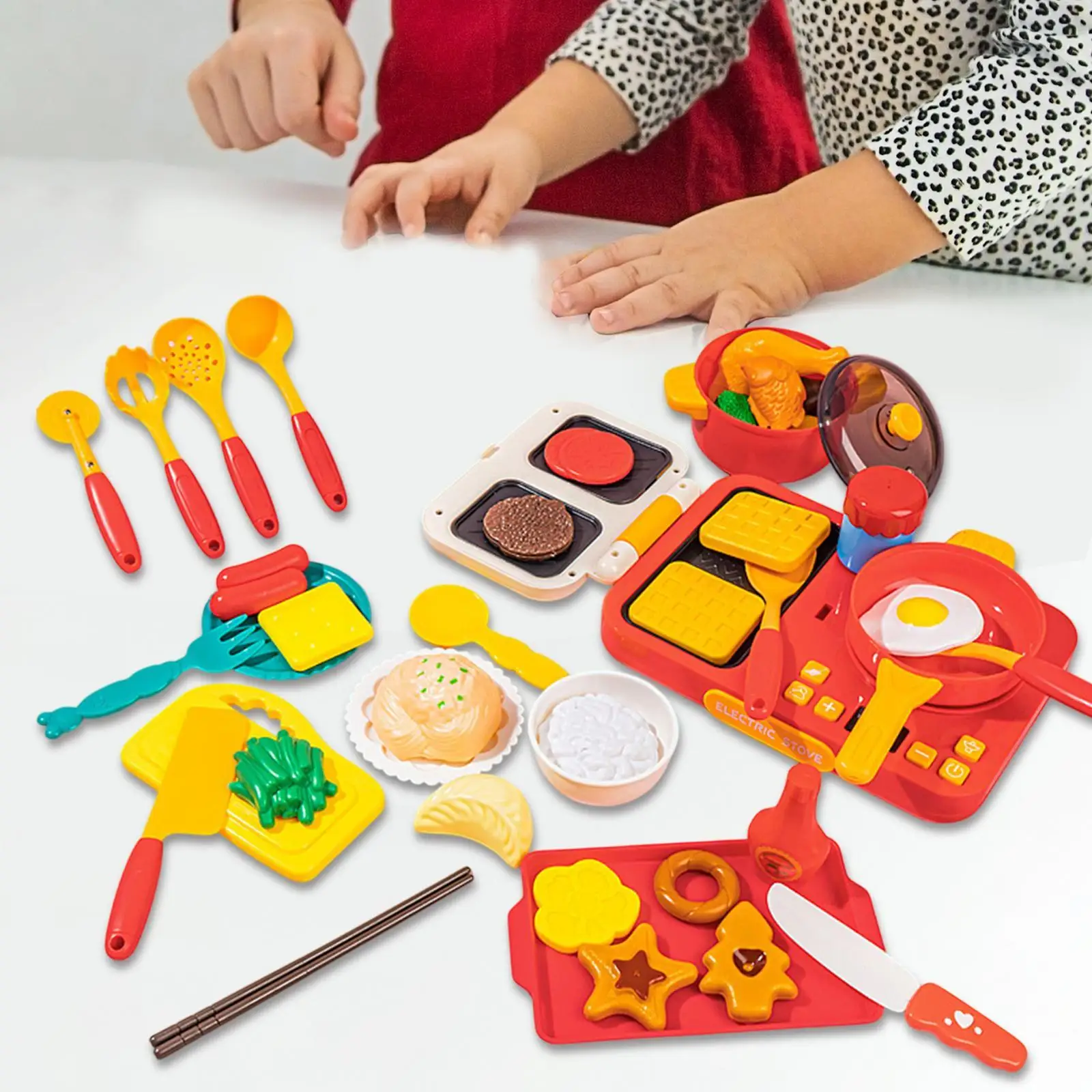 Kitchen Playset Educational Toy Accessories for Toddlers Age 3-8 Children