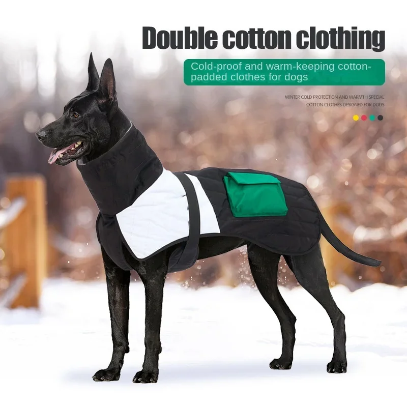 

Зимняя теплая одежда для домашних собак, куртка с хлопковой подкладкой для маленьких и средних собак, одежда для крупных собак, светоотражающее пальто для чихуахуа
