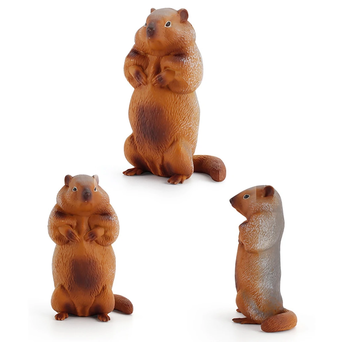  시뮬레이션 숲 야생 동물 솔리드 모델 Groundhog 데스크탑 장식품 조기 교육인지 장난감 어린이 선물