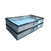 Under Bed Storage Containers,Underbed Storage 4.5 Inches Low Profile with Sturdy Sidewalls/Bottom for Clothes, Blanket, Pillows 1