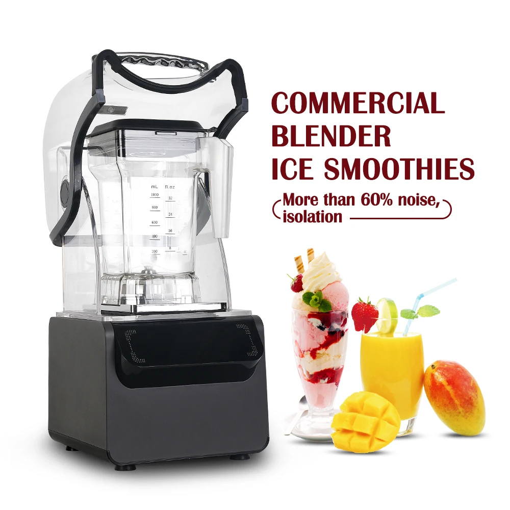 GZZT DIY Editable Setting Blender Commercial Smoothie Blender 1800W 1.5L Professional Juicer Blender Soundproof Blender 110-240V professional pa system 2 1800w 1in2out active speaker amplifier module for subwoofers