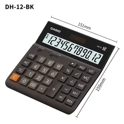 Casio Dual Power 12 - Digit Desktop Calculator (DH - 12BK)