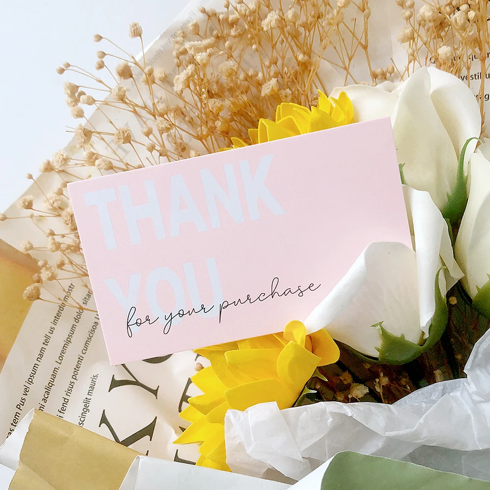 50Pcs Exquisite Thank You Cards Perfect For Thanksgiving Wedding Graduation Thank You Card
