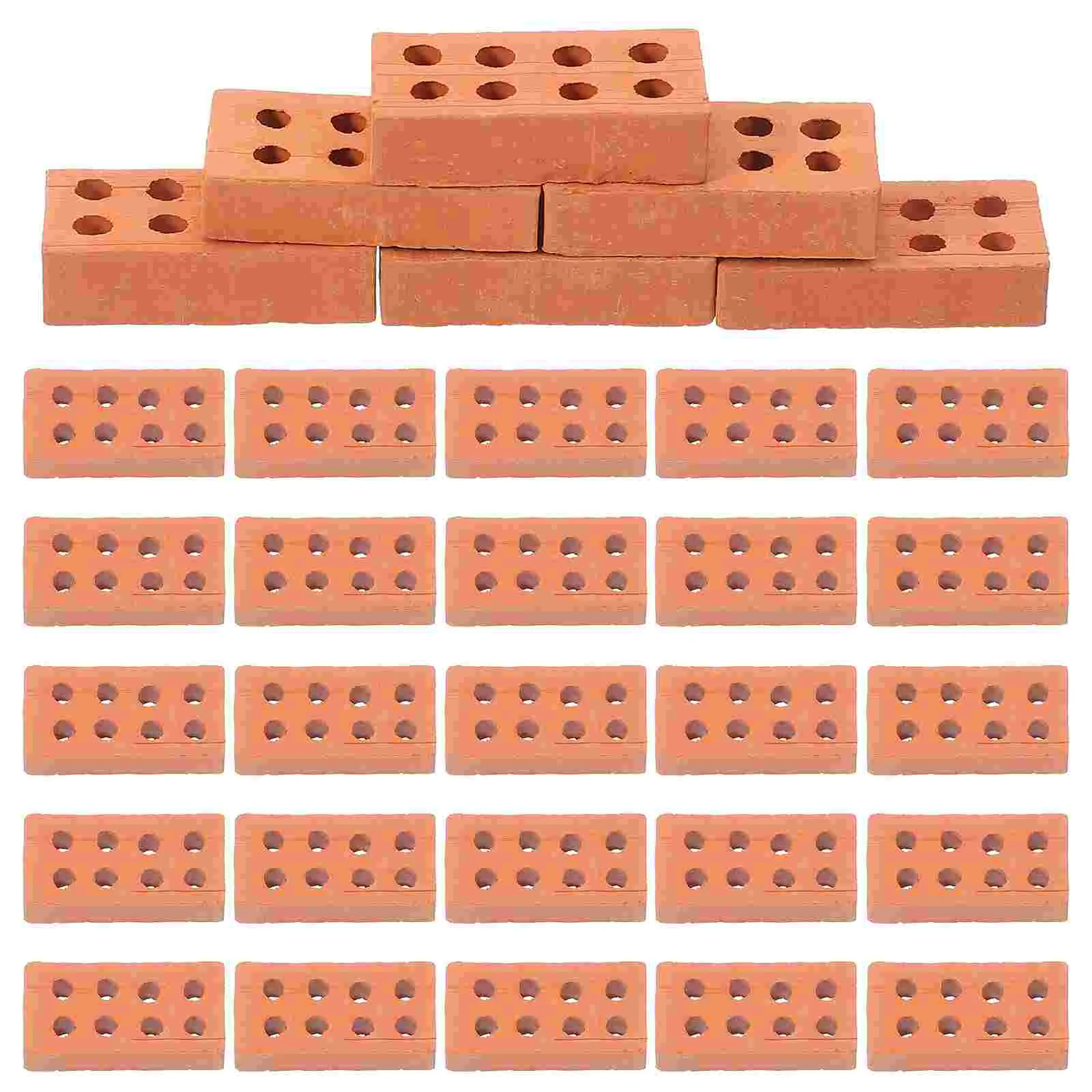 50 Pcs Miniature Bricks Building Model Brick Furniture Outdoor Furniture Plant Shelves Mini Bricks Set Artificial Layout Diy