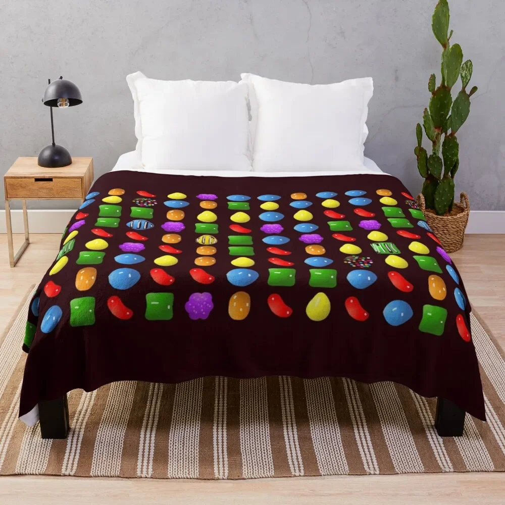 

new candy crush saga Throw Blanket Nap Designers For Sofa Thin Shaggy for babies Blankets