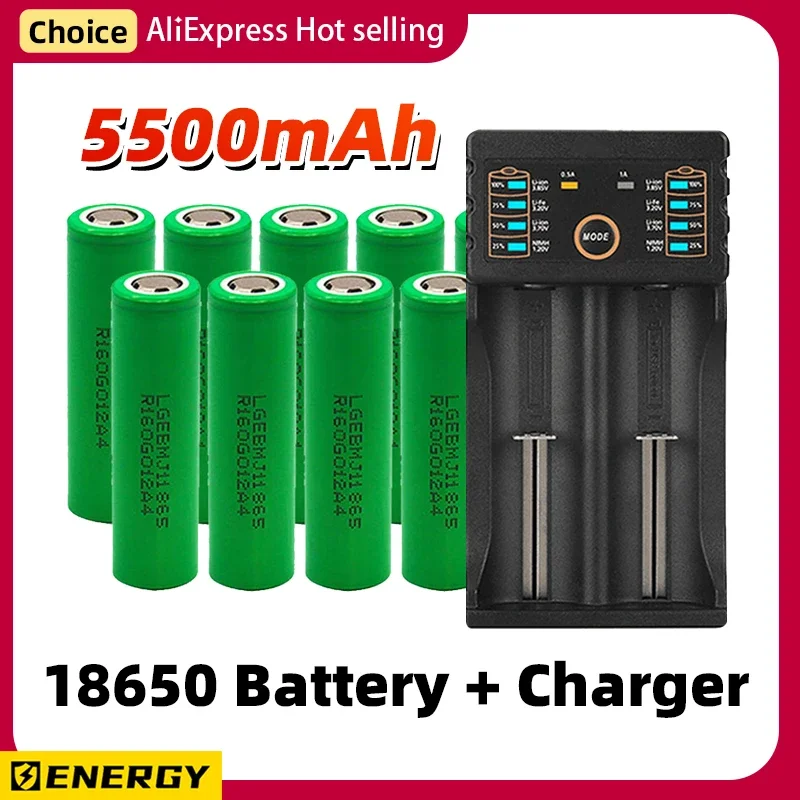 Nuova Batteria Originale 18650 3.7V 5500Mah Scarica 18650 Batteria Agli Ioni Di Litio 3.7V Batteria Ricaricabile Per Torcia Spedizione Gratuita