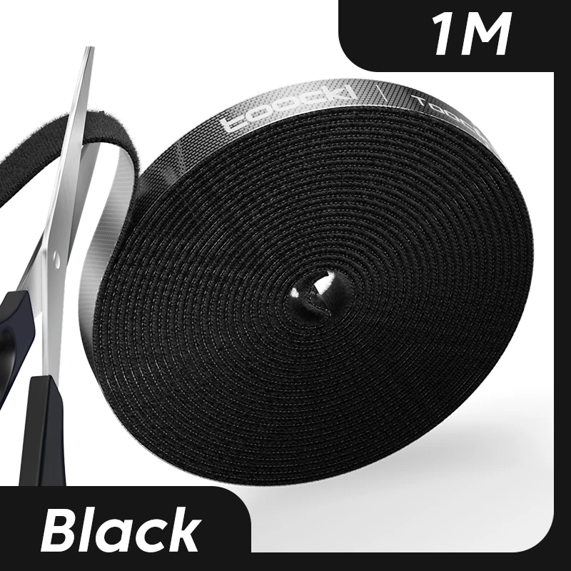 Toocki-organizador de cables de 1-5M, enrollador de cables, cinta de gestión de cables USB, Protector de bridas para auriculares y ratón, accesorios para teléfono portátil