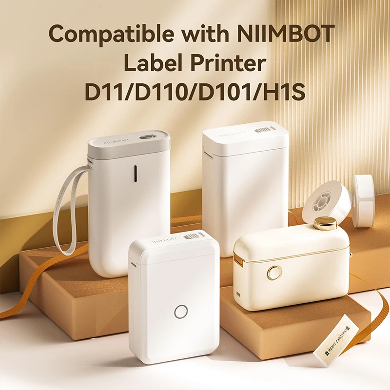 Niimbot Thermal Label Adhesive Sticker Waterproof UV Paper D11 D110 Mini Printer Label Maker White/Cable/Round/Transparent