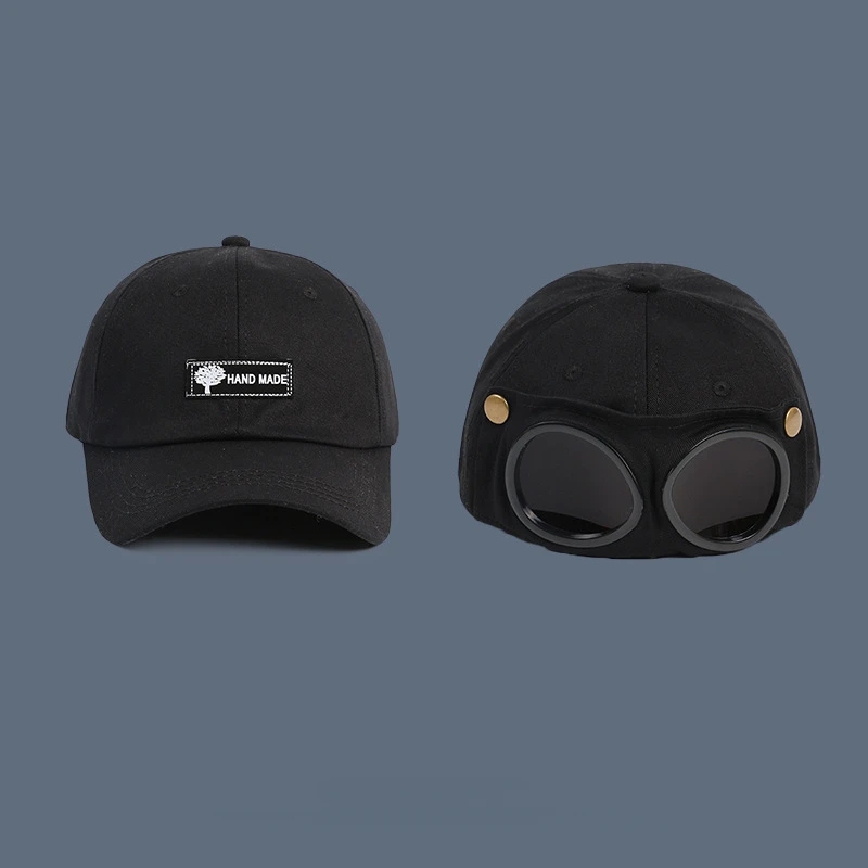 Unisex Summer Hat With Built-in Sunglasses - Hip Hop Style Baseball Cap Visor For Men & Women