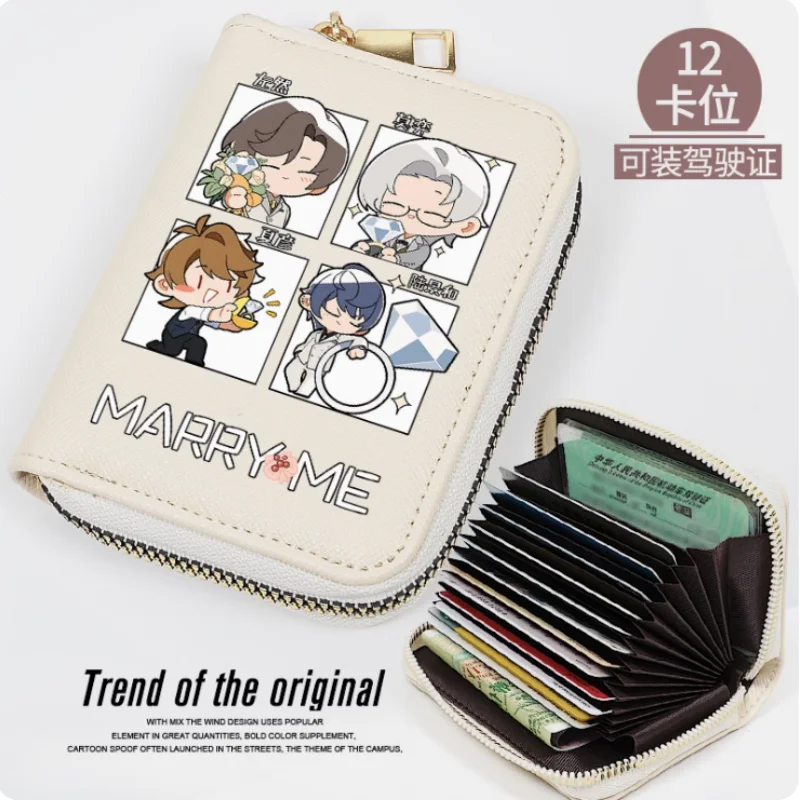 Anime Tears of Themis Luke Artem Vilhelm Zipper Wallet Women Fold Bag Multi Card  Coin Pocket Holder Fashion Wallet Gift