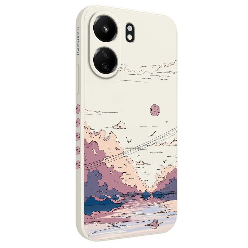 Anime Scenery Silicone Soft Phone Case