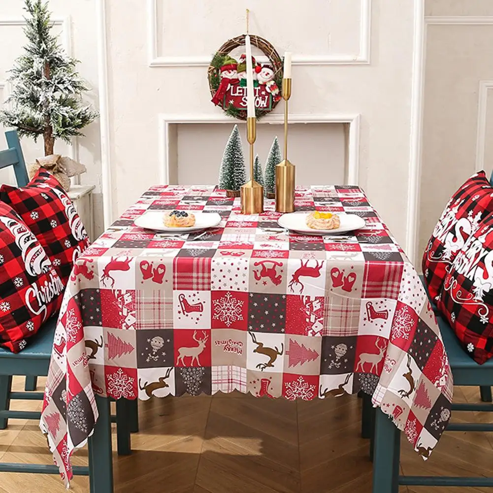 1pcs 2023 Christmas Decoration Table Cover Creative Printed Tablecloth Desktop Decoration Wholesale