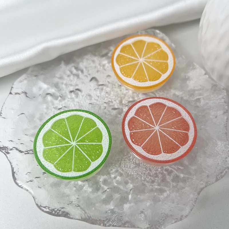 Magnetic & Adhesive Foldable Phone Grip Stand - Fruit Slice Design