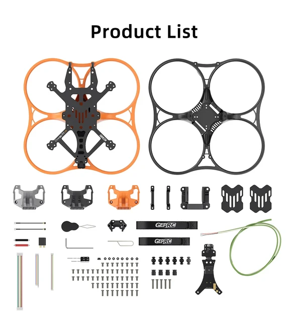 GEPRC GEP-CL30 V3 Frame 3Inch Drone Carbon Fiber Black Orange RC FPV Quadcopter Helicopter Replacement Accessories Parts 5