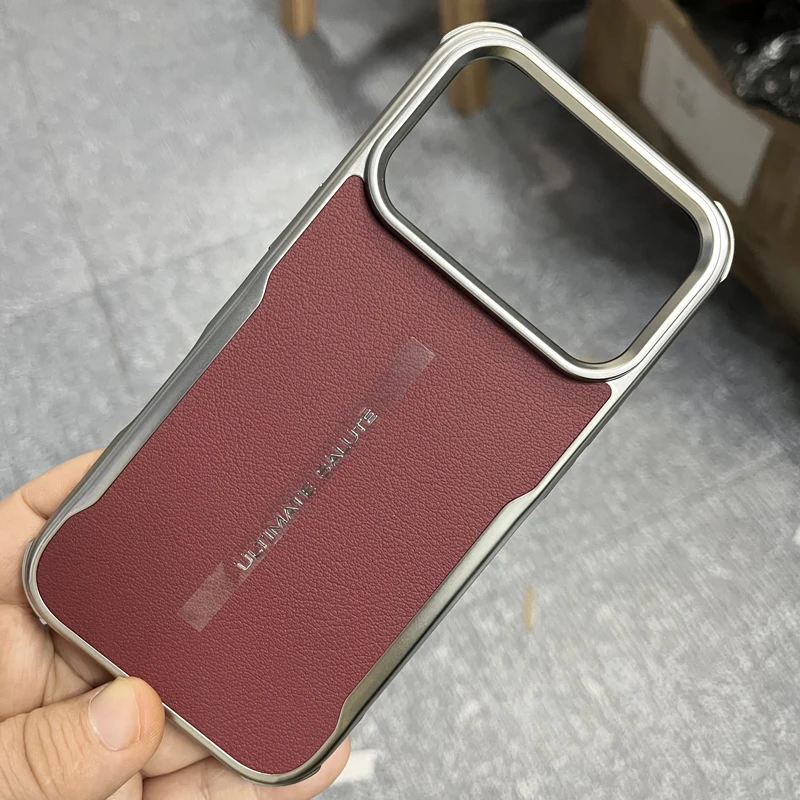 Premium High-Quality PU Leather Phone Case with Soft Frame and Suction Cover