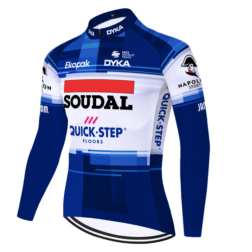 QUICK STEP Team long sleeve Cycling jersey maillot ciclismo hombre invierno hombre bicycle shirt tenue cycliste homme