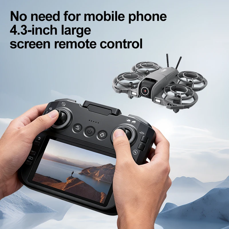 4.5인치 대형 화면 리모컨 RC 드론, 8K HD 카메라 탑재, 광학 흐름 호버링 기능, 원격 조종 드론 장난감