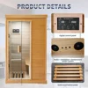 Far Infrared Sauna ,800W Low EMF Canadian Hemlock Wooden Indoor Dry Sauna, Bluetooth Speaker, Christmas Gift for Family Friends 3