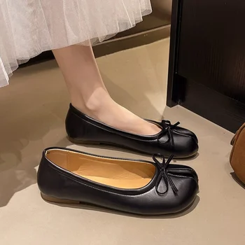 2026 Japanese Style Tabi Ninja Shoes Women Retro Suede Flats Split Hoof Toe Boat Shoes Femme Mary Jeans Mocasines Ballerina Shoe 1