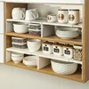 Kitchen Cupboard Organizer Retractable Cabinet Shelf Seasoning Bottle Spice Rack Dish Shelf Kitchen Accessories Storage Rack 4