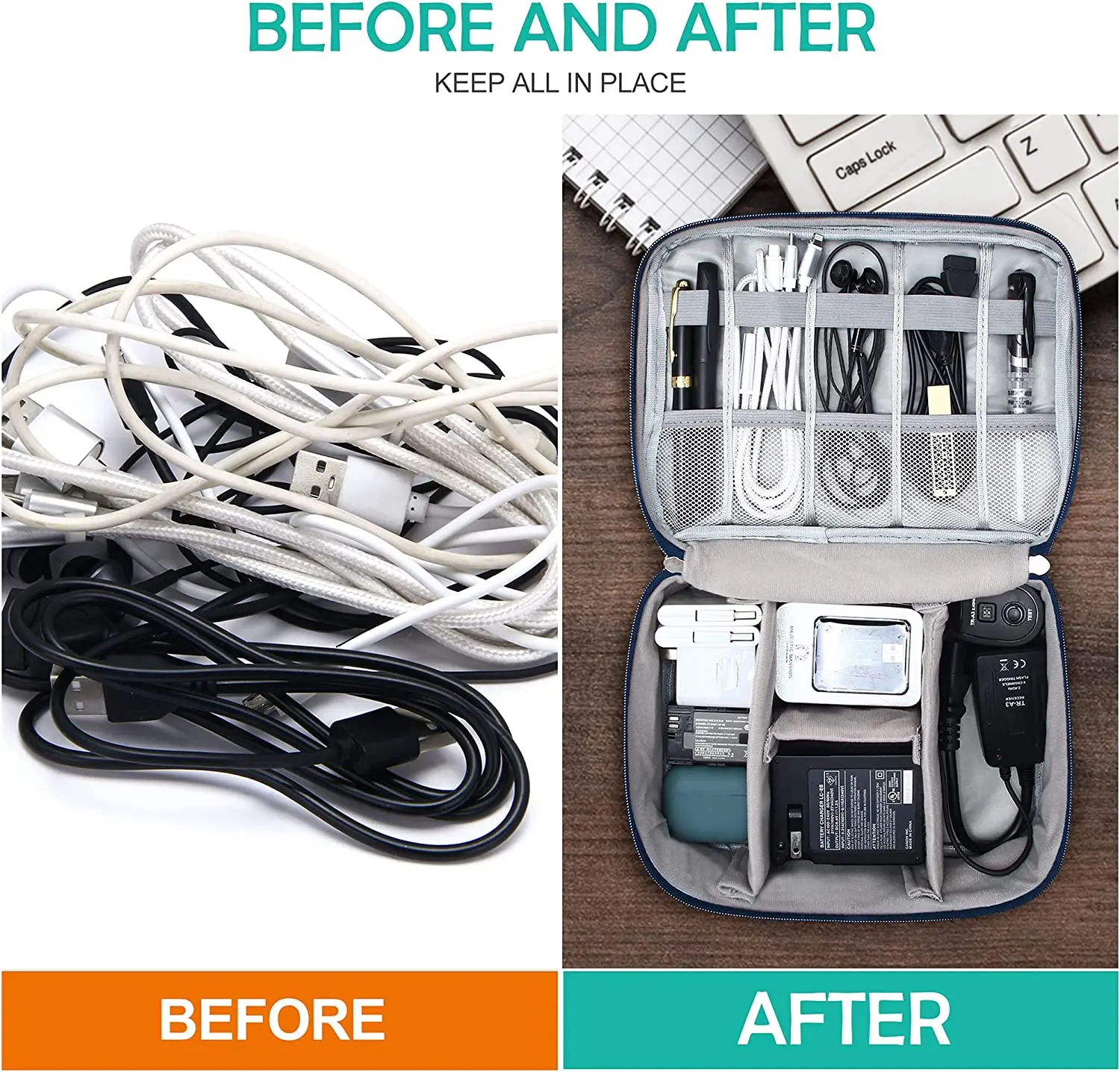 Portable Cable Storage Bag Waterproof Digital Electronic Organizer USB Data Line Charger Plug Storage Bag Travel Cable Organizer storage bag
