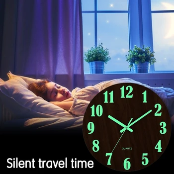 12-Inch Luminous Silent Wall Clock