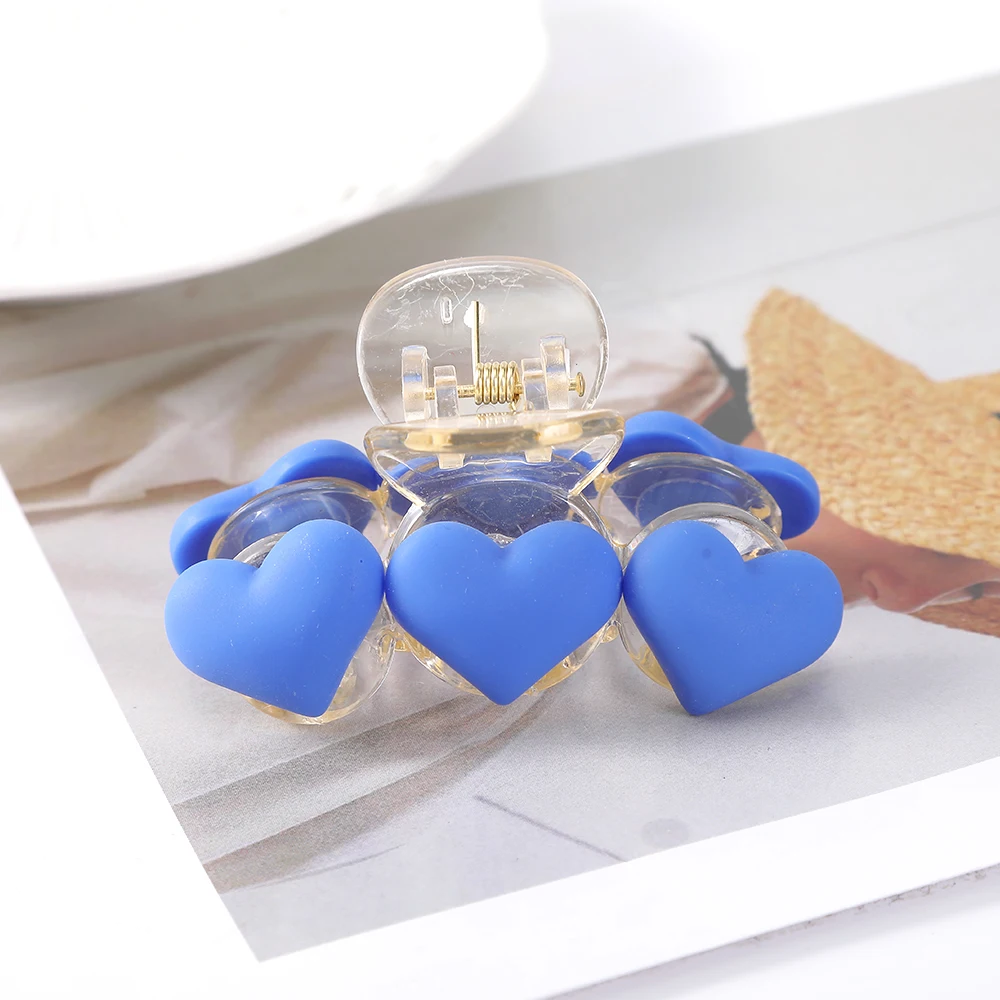 Women Festival Hair Clip Claw Love Heart Elegant Ponytail Crab Shark Hairpin Girls Hair Accessories Fashion Hair Claw Crab