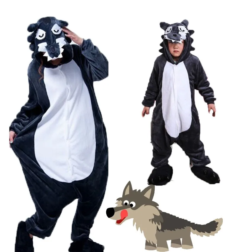 

New children's adult wolf costume Halloween wolf cos parent-child activities catwalk costumes stage costumes party performances