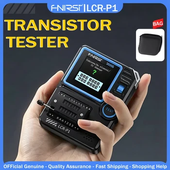 Tester per transistor FNIRSI, misuratore di capacità per transistor a diodi, tester MOSFET NPN PNP SMD, misuratore di resistenza LCR ESR LCR-P1