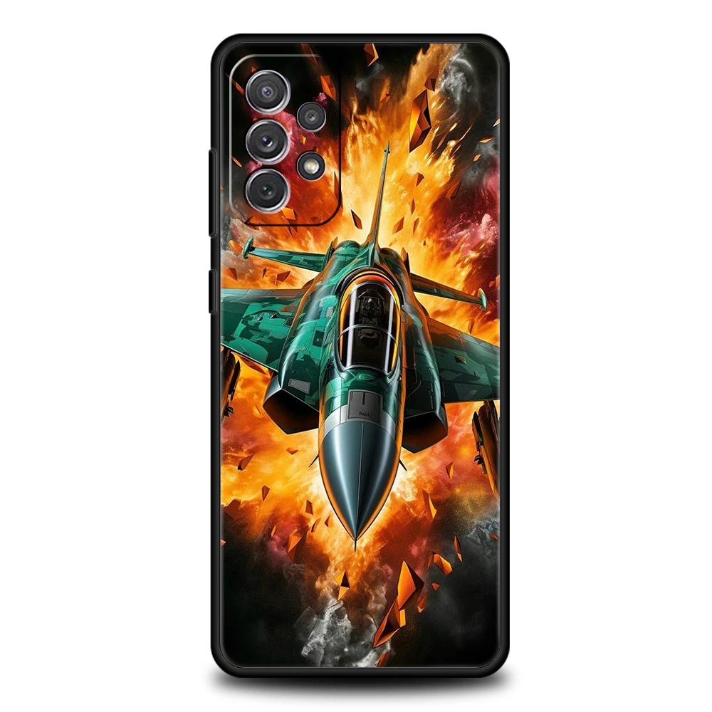 Sky Jet Fighter Handy hülle für Samsung Galaxy A15 A14 A25 A54 A34 A51 A71 A73 A32 A52 A52S A11 A21s A31 A41 5g Soft shell Capas – Detail 7