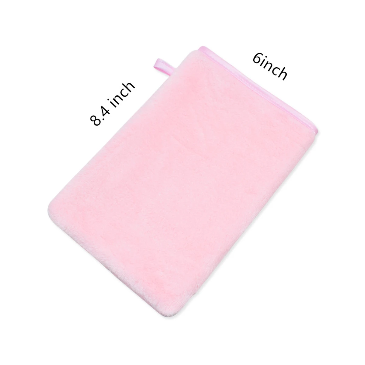 2pc Microfiber Body Wash Mitts Flannel Soft Face Mitten Bath Spa Cloth, Reusable Makeup Remover Mitt Gloves, European Style 3