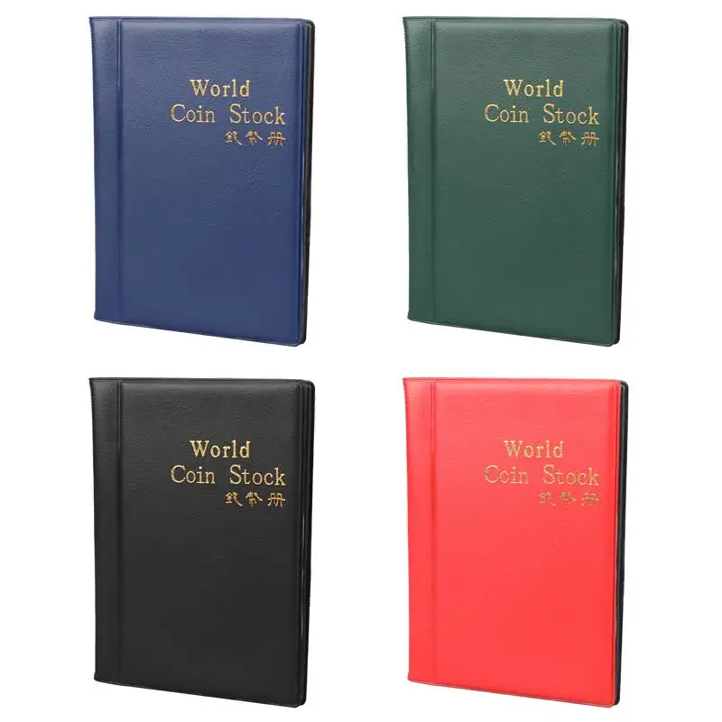 Álbum De Monedas Con 120 Bolsillos, Fundas De PVC Y Cubierta De Cuero Sintético Verde, Ideal Para Centavos, Libras Y Peniques, Colección Segura Y Portátil