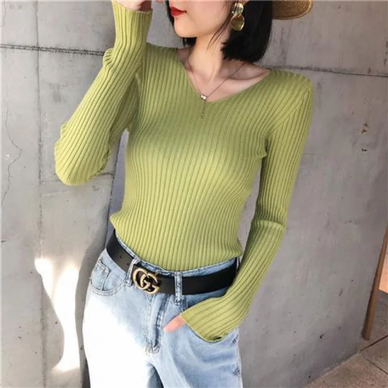 Women Casual Long Sleeve Knitted Sweater