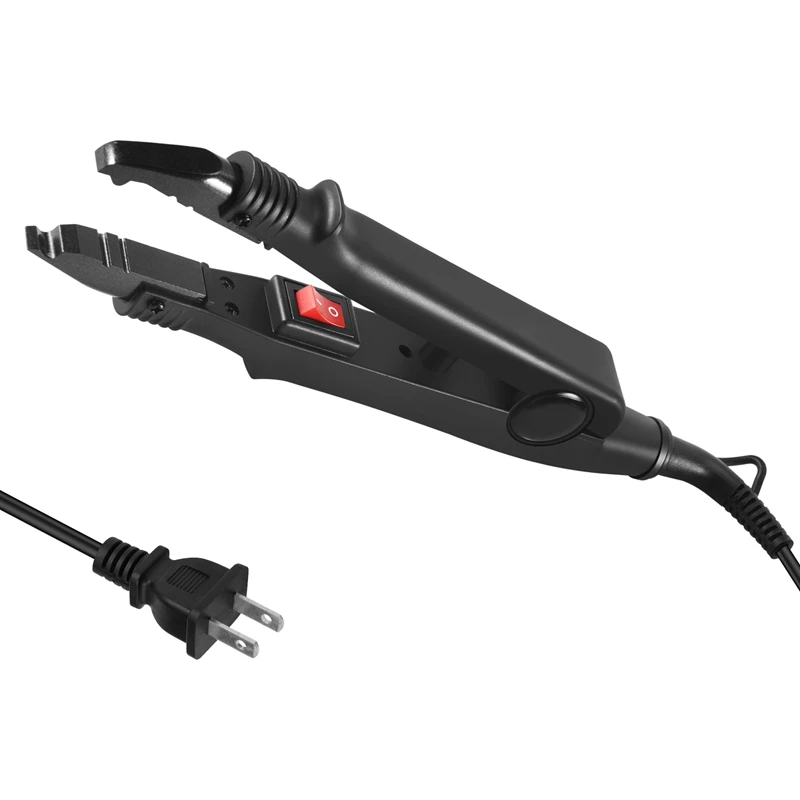 

Утюжок для наращивания волос, инструменты для кератинового склеивания, термический коннектор, термотермический коннектор, черный