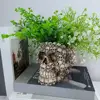 Resin Skull Planter Resin Flower Pot Resin 3d Skull Head Planter Pot for Indoor Outdoor Plants Halloween Home Decor Balcony 6