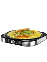 220V Household Electric Crepe Maker Commercial and Home Using Pancake Machine Non-stick Electric Baking Pan 40cm Diameter 2