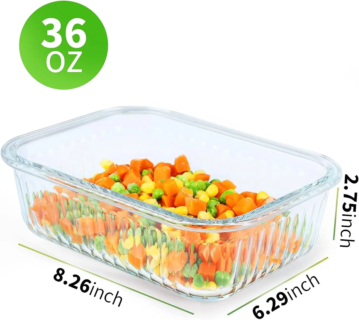 1040ml Multifunctional Red Glass Lunch Box, Microwave Oven Heating