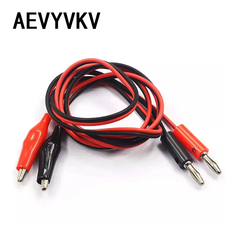 Alligator Cilp to Banana Plug Test Cable Lead Connector Dual Tester Probe Crocodile Clip for Multimeter Measure Tool 1M